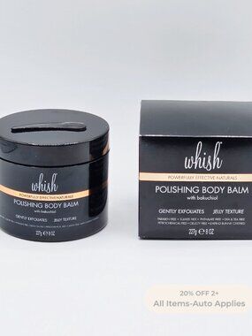 Whish Polishing Bakuchiol Body Balm 8 Oz Gently Exfoliates Jelly Texture